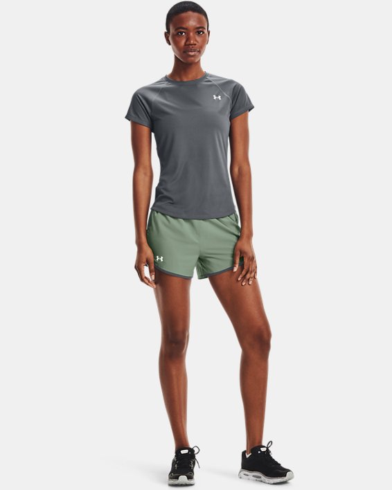 T-shirt à manches courtes UA Speed Stride pour femme, Gray, pdpMainDesktop image number 2